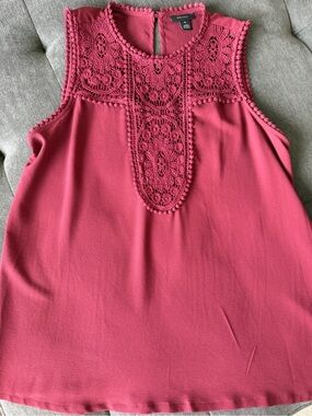 Halogen Lace and Crepe Top